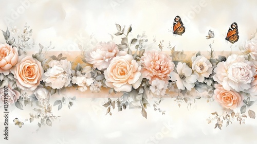 grunge floral background