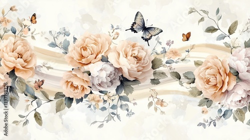 grunge floral background