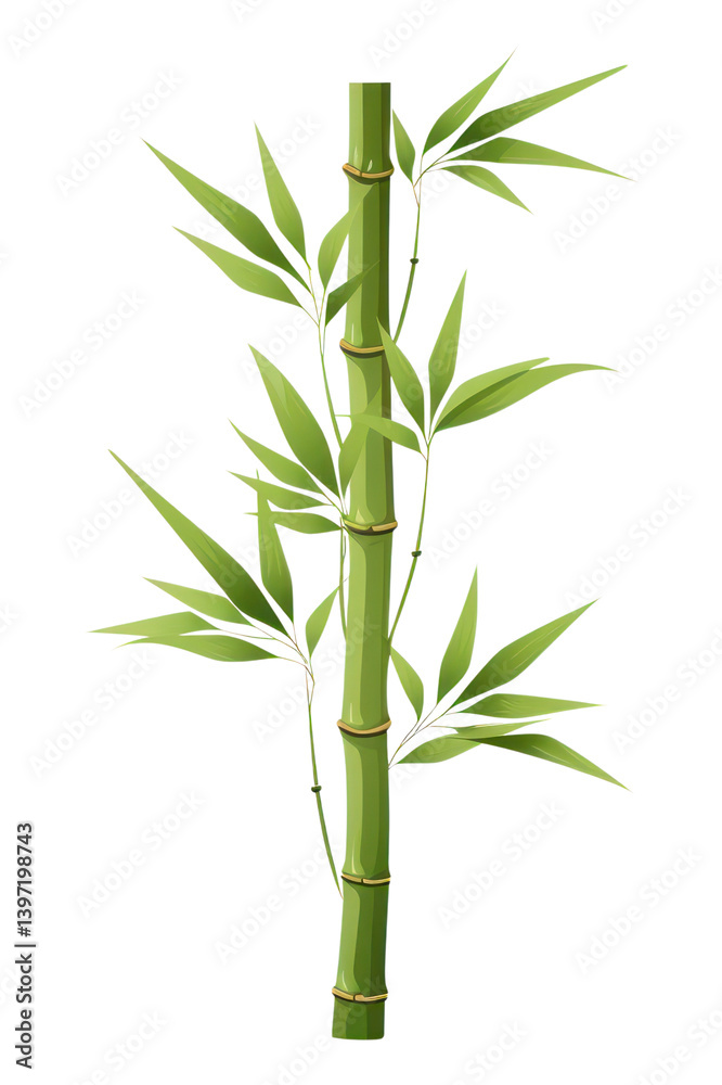 Obraz premium PNG Bamboo plant white background freshness.