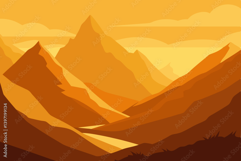 mountain landscape with mountains