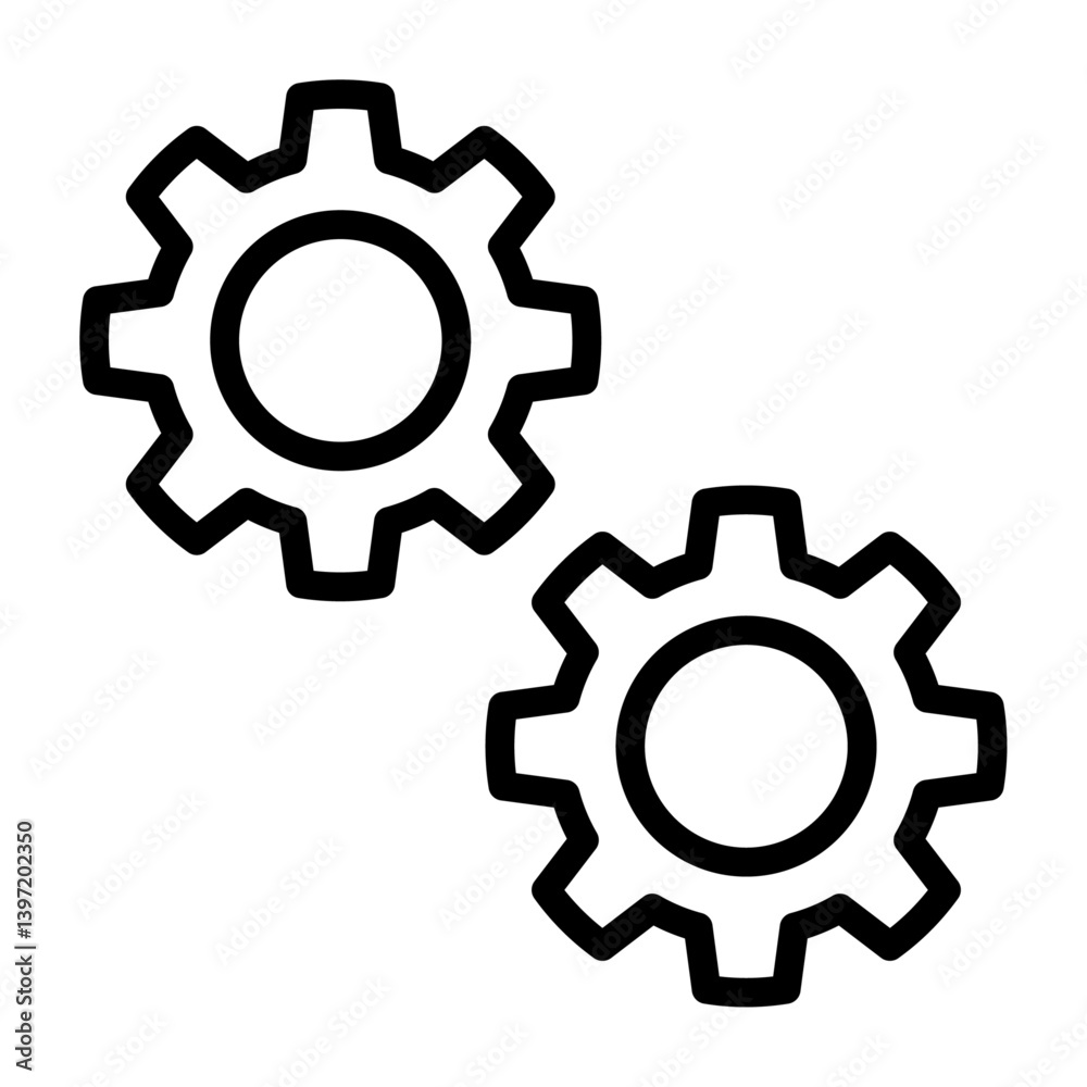 setting outline icon. configuration black line illustration. setting outline icon. configuration black line illustration.