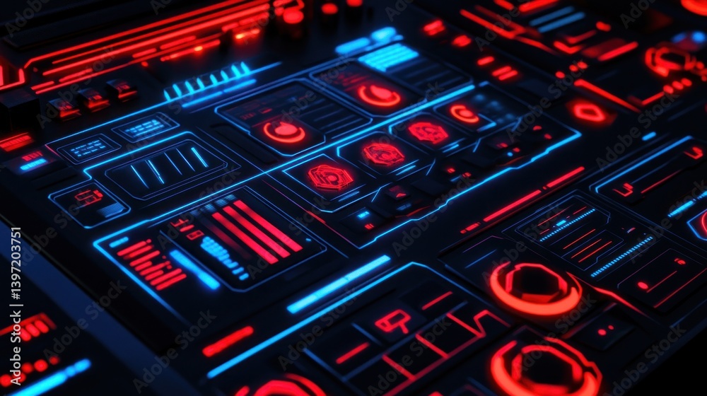 Obraz premium Futuristic Control Panel Interface