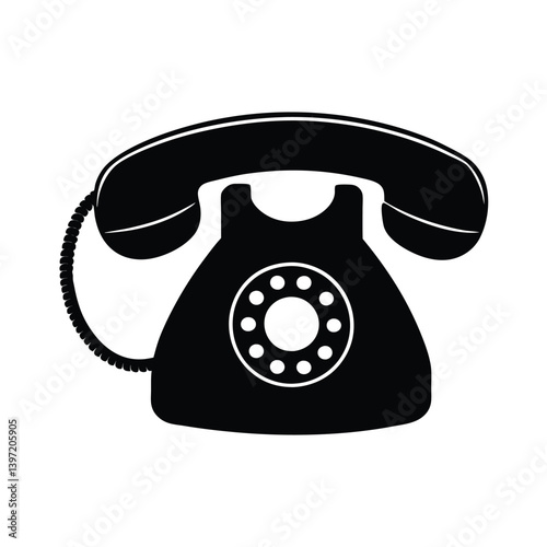 old phone isolated on white