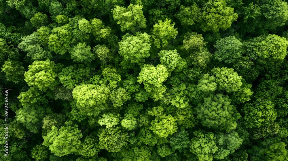Aerial View of Lush Green Forest Canopy with Vibrant Foliage Aerial View of Lush Green Forest Canopy with Vibrant Foliage