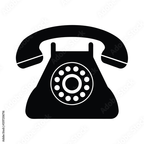 retro telephone isolated on white