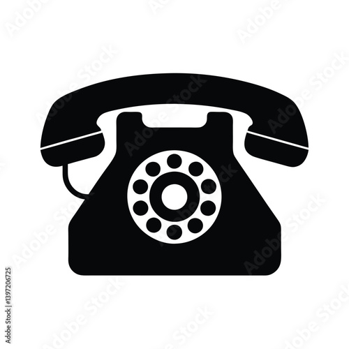 old phone isolated on white