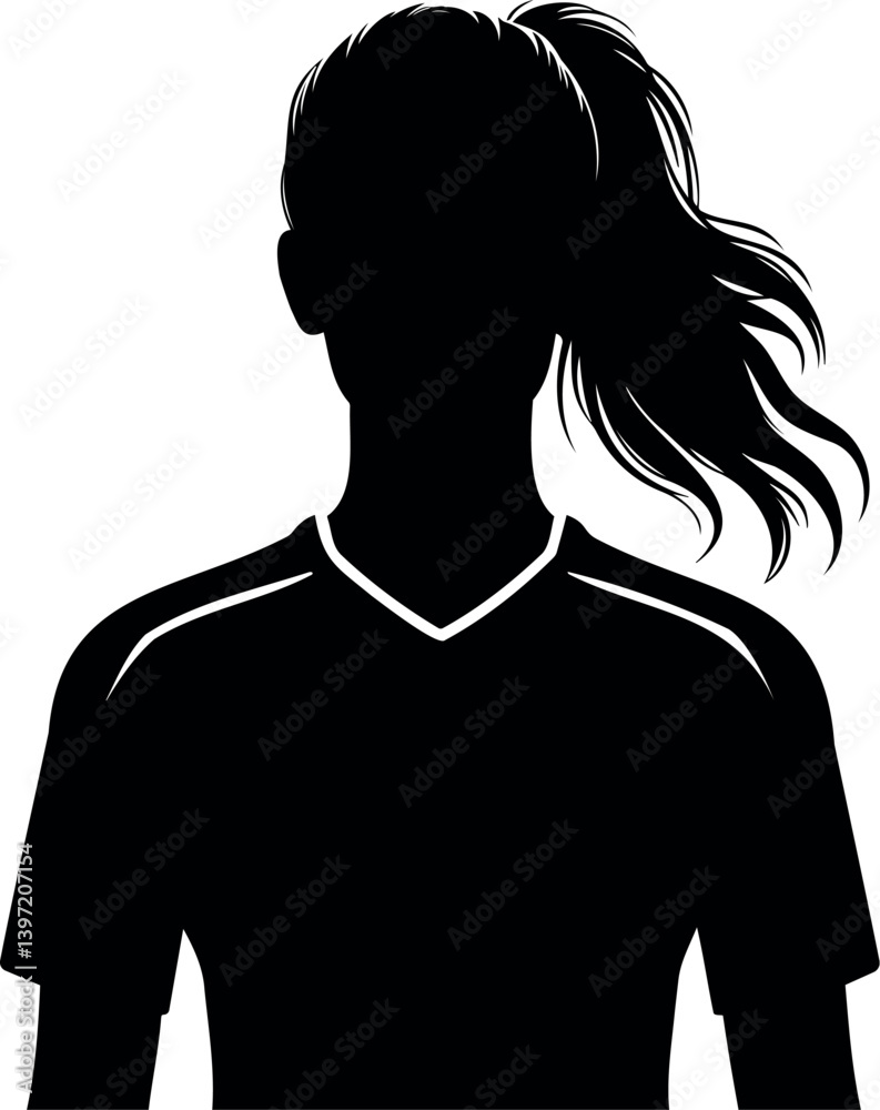 female soccer player Shilhouetee female soccer player Shilhouetee