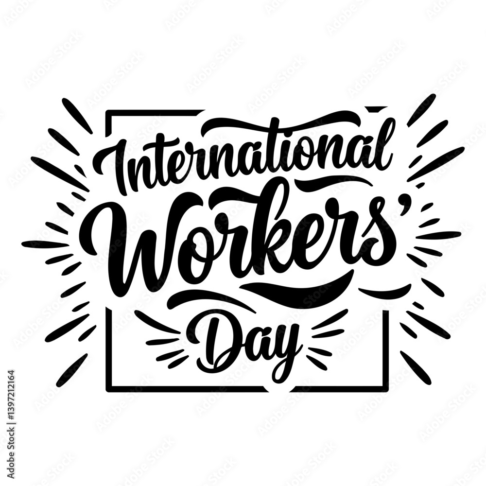 Fototapeta premium International Workers' Day Graphic Design