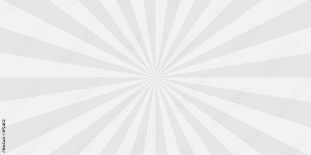Abstract gray background with rays retro starburst abstract. Sunburst background vector illustration pattern beam rays. Spiral radial striped backdrop design.	