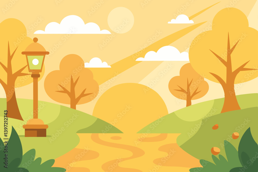 autumn landscape with trees
