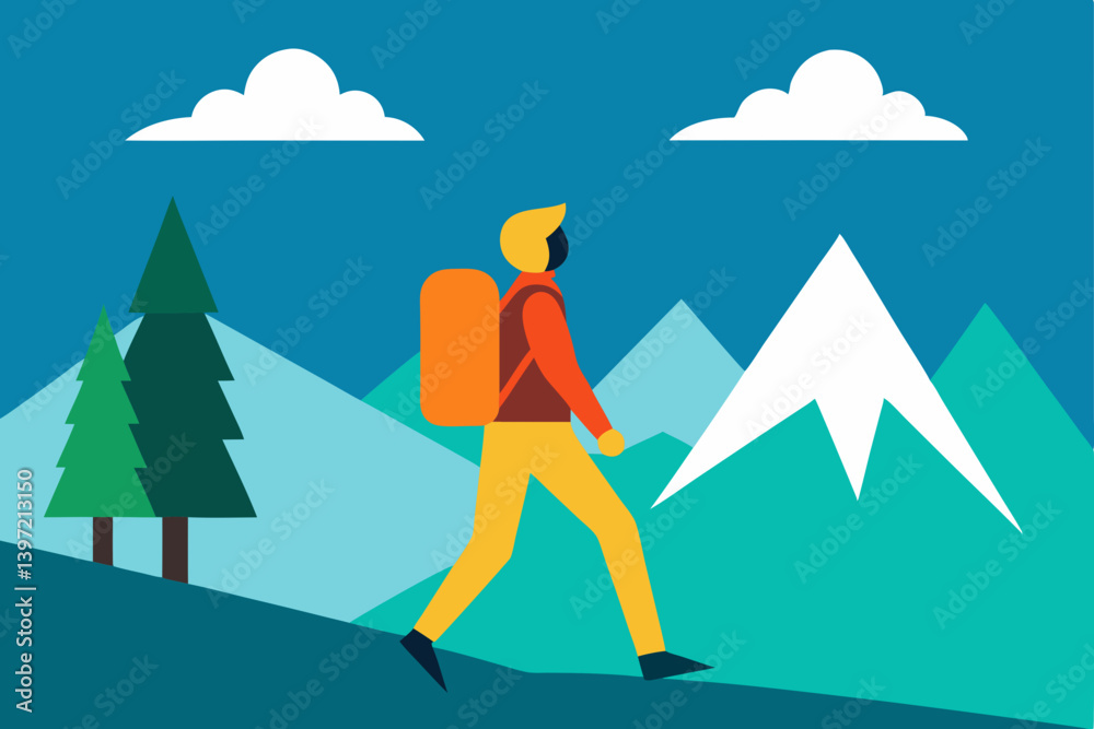 man in the mountains