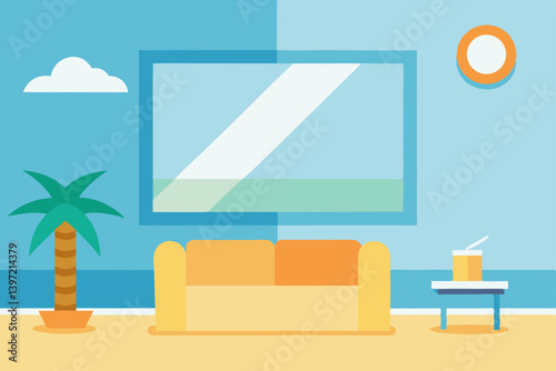 vector illustration of a summer background