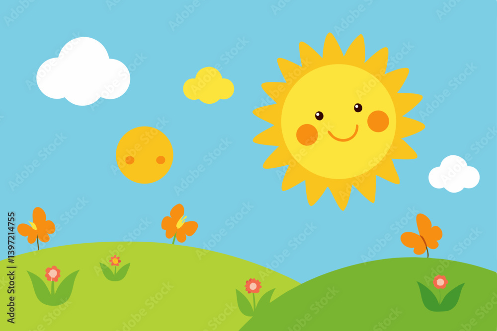 sun and flowers