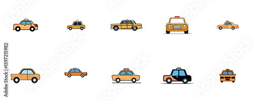 Taxi Cars Urban Transport Compact Driving