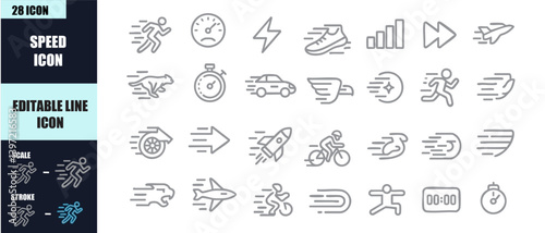 Fast Speed Icon - Vector Symbol for Quick Service and Performance