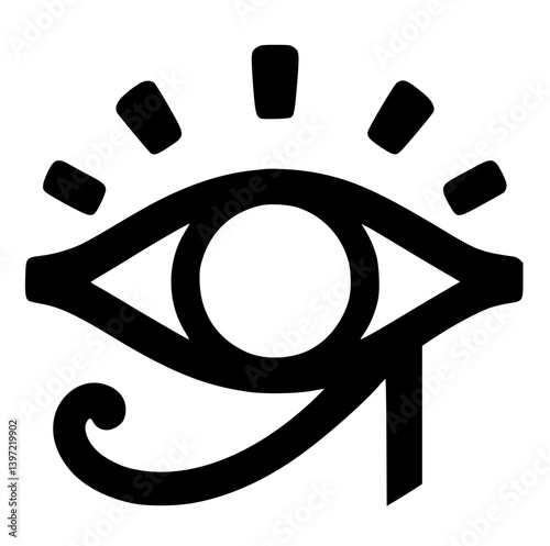 Ancient Egyptian eye symbol silhouette