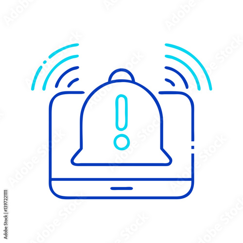 alert ringing icon, alert ringing vector illustration-simple illustration of alert ringing, perfect for alert ringing logos and icons