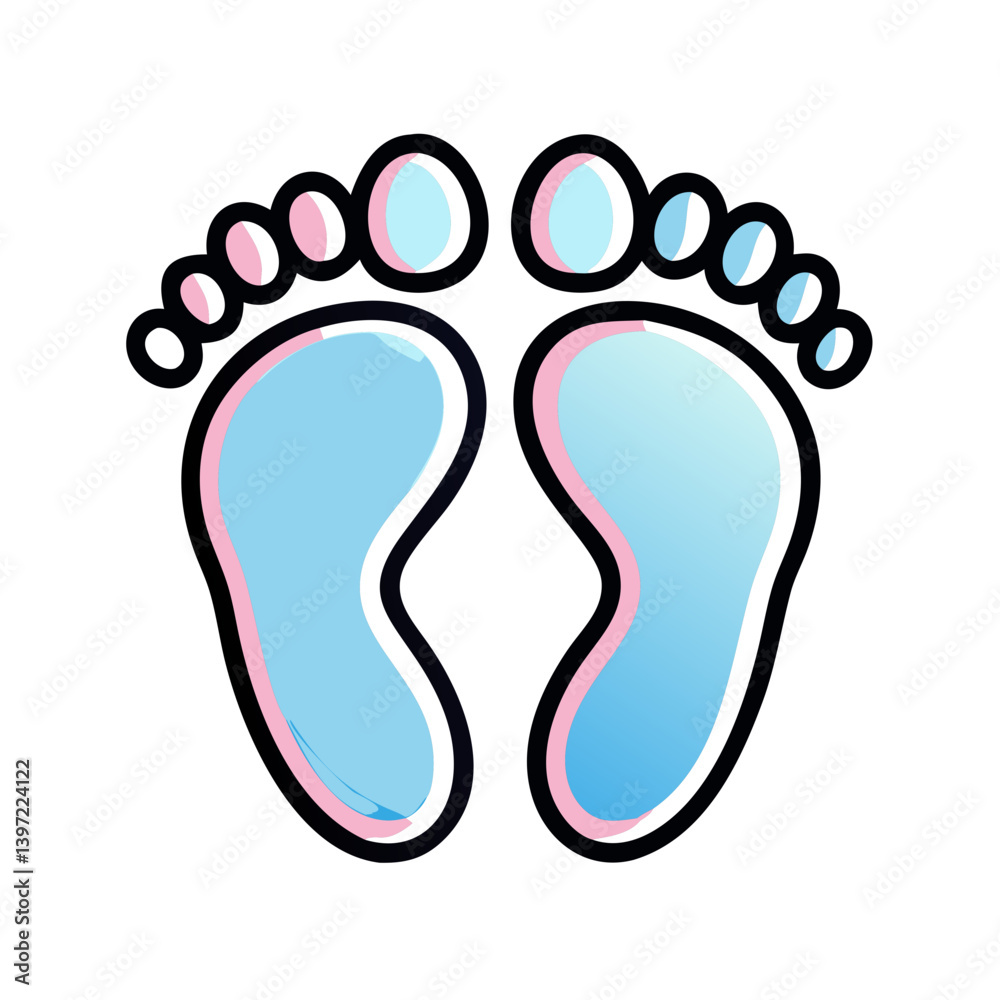 baby feet icon, baby feet vector illustration-simple illustration of baby feet, perfect for baby feet logos and icons baby feet icon, baby feet vector illustration-simple illustration of baby feet, perfect for baby feet logos and icons
