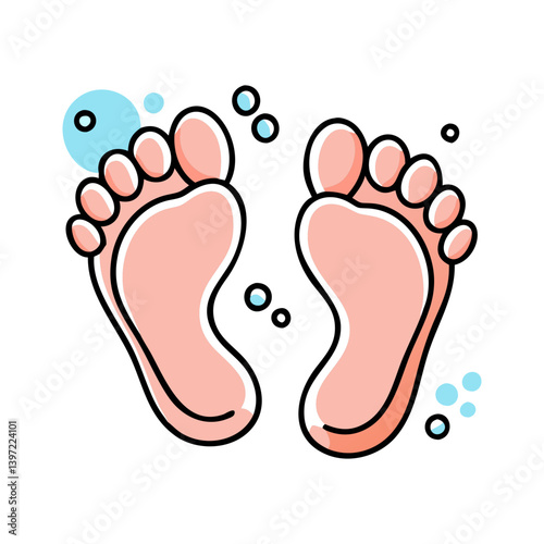 baby feet clean icon, baby feet clean vector illustration-simple illustration of baby feet clean, perfect for baby feet clean logos and icons