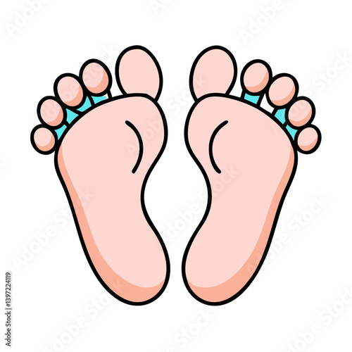 baby feet icon, baby feet vector illustration-simple illustration of baby feet, perfect for baby feet logos and icons