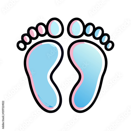 baby feet icon, baby feet vector illustration-simple illustration of baby feet, perfect for baby feet logos and icons