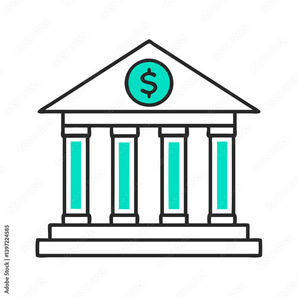 bank icon, bank vector illustration-simple illustration of bank, perfect for bank logos and icons bank icon, bank vector illustration-simple illustration of bank, perfect for bank logos and icons