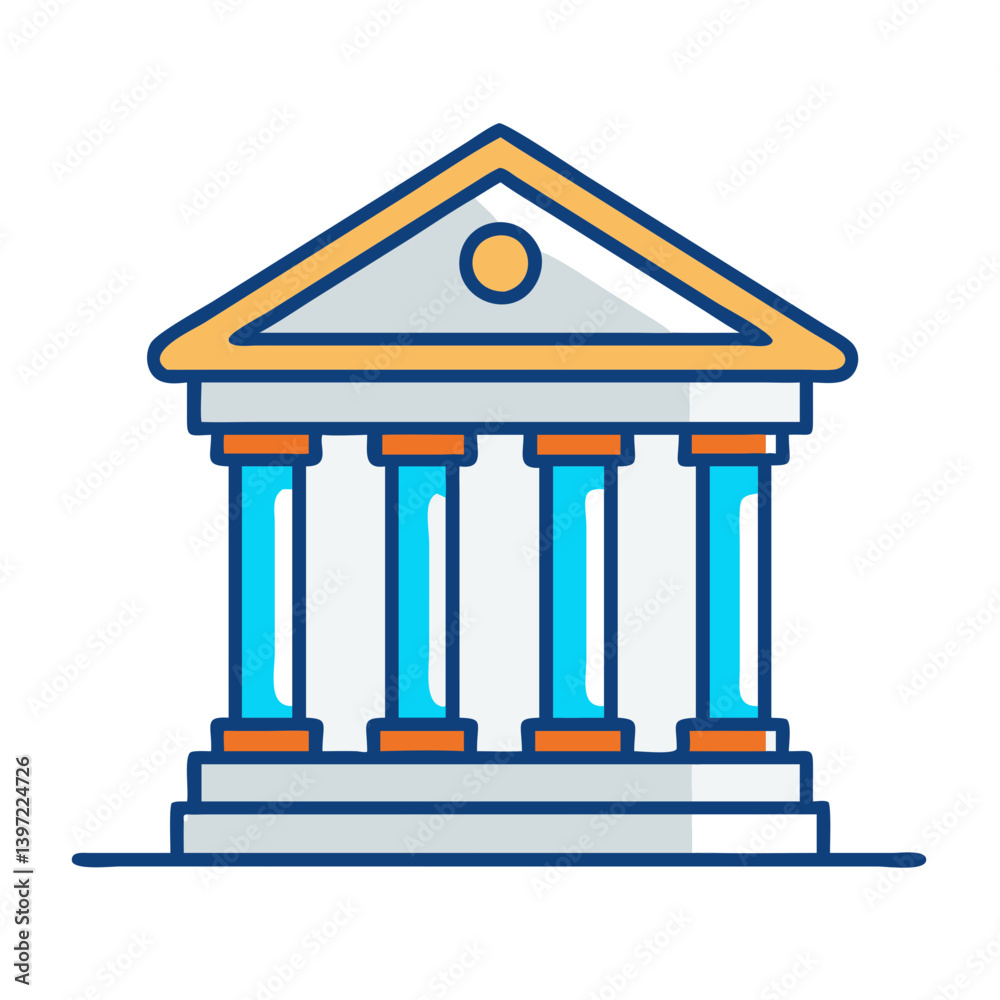 bank building icon, bank building vector illustration-simple illustration of bank building, perfect for bank building logos and icons bank building icon, bank building vector illustration-simple illustration of bank building, perfect for bank building logos and icons