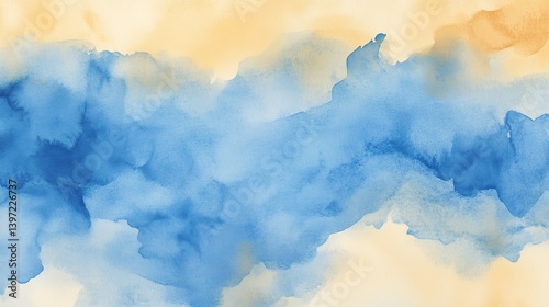 blue water color artwork