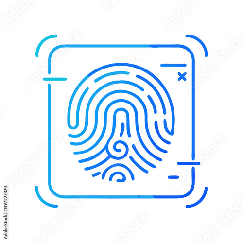 biometric identification icon, biometric identification vector illustration-simple illustration of biometric identification, perfect for biometric identification logos and icons