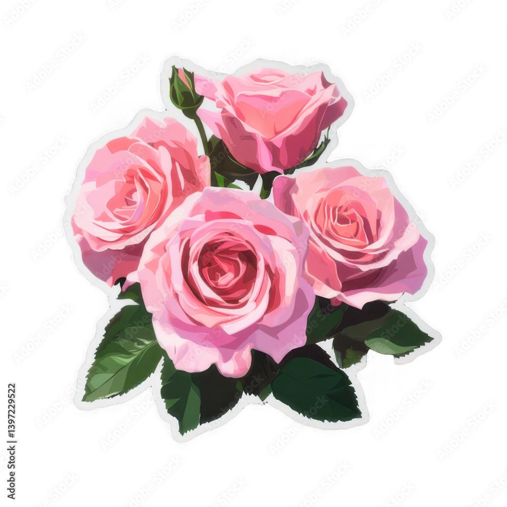 Pink rose isolated on transparent background cutout Pink rose isolated on transparent background cutout