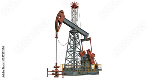 Obraz na płótnie Isolated Oil Pump Jack