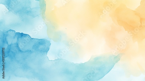 abstract watercolor background with clouds