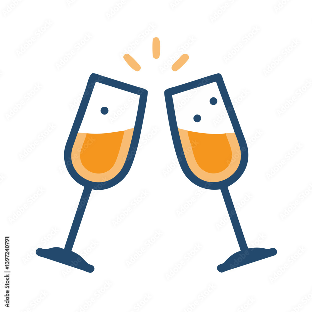 Champagne Glass Toast Icon Vector Design Champagne Glass Toast Icon Vector Design