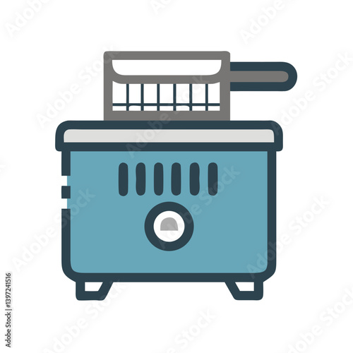 Deep Fryer Icon Vector