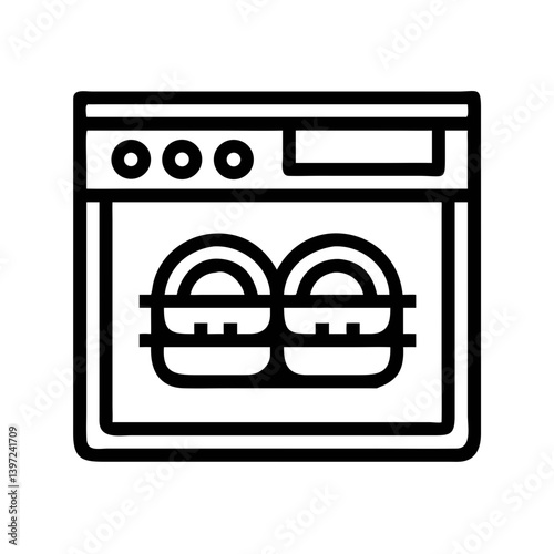 Dishwasher Icon Vector