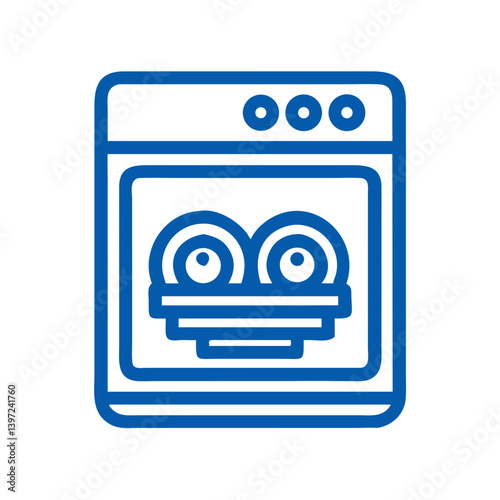 Dishwasher Icon Vector
