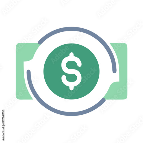 Dollar Money Icon Vector