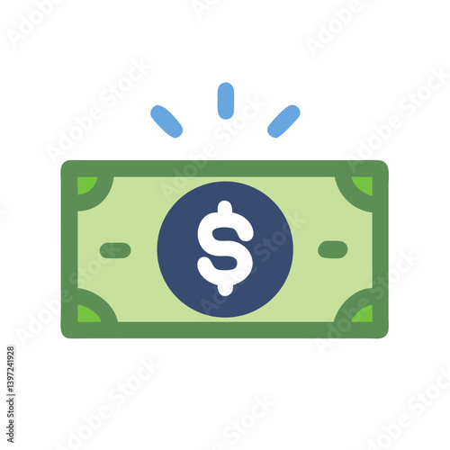 Dollar Money Icon Vector