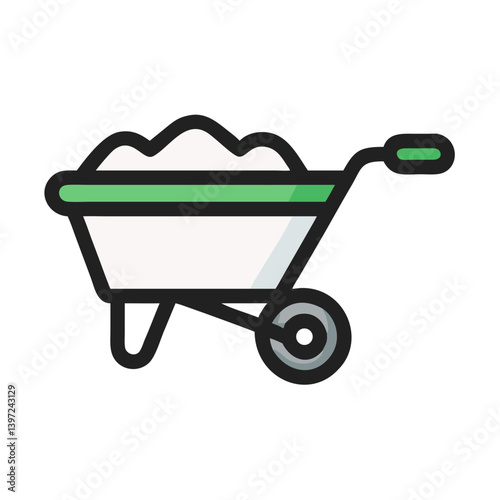Garden Cart Icon Vector