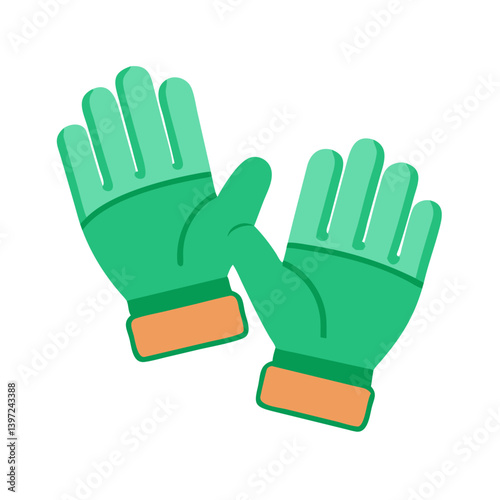 Garden Gloves Icon Vector