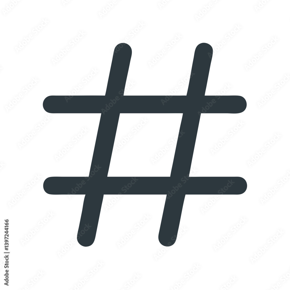 Obraz premium Hashtag Icon Vector