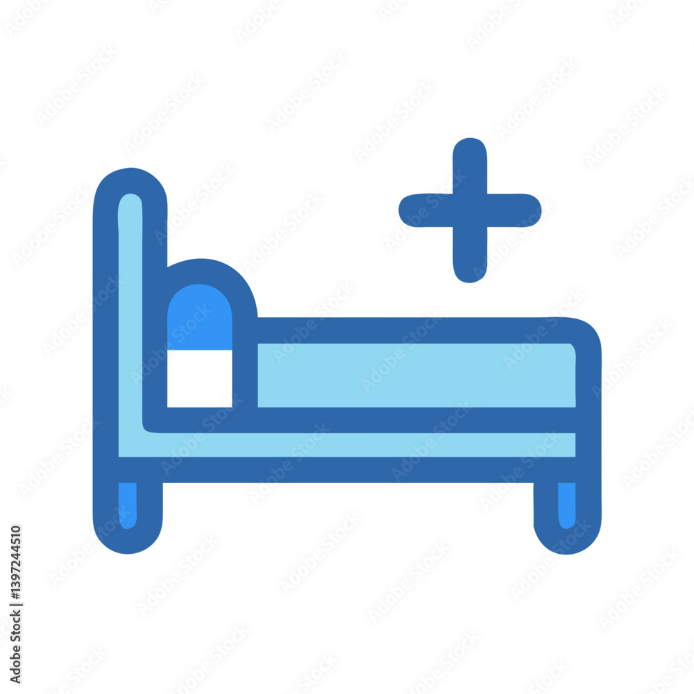 Fototapeta premium Hospital Bed Icon Vector