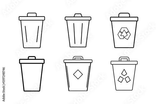 vector trash can icon