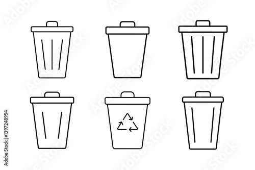 vector trash can icon