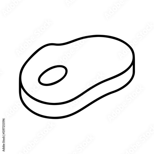 steak outline minimalist flat icon for apps and websites

