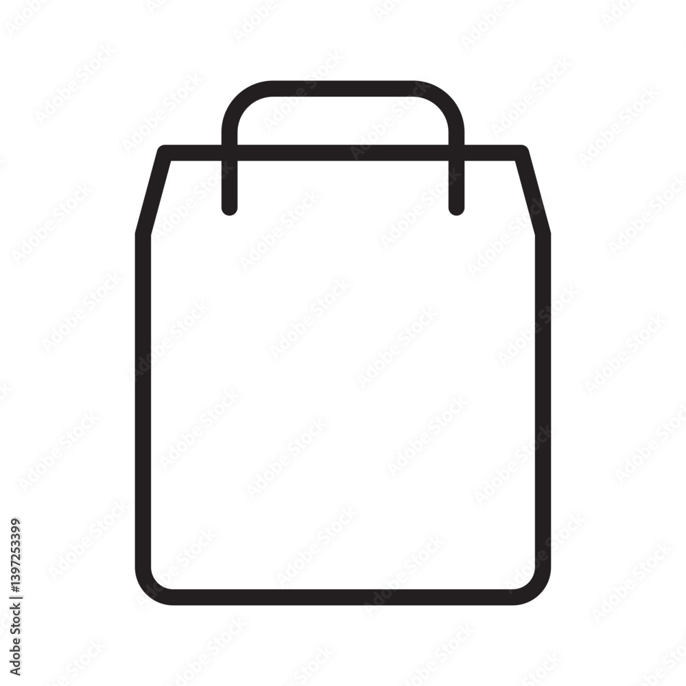 shopping bag stroke icon, flat icon for apps and websites
shopping bag stroke icon, flat icon for apps and websites