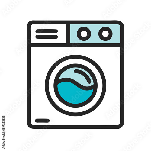 Washing Machine Icon Vector