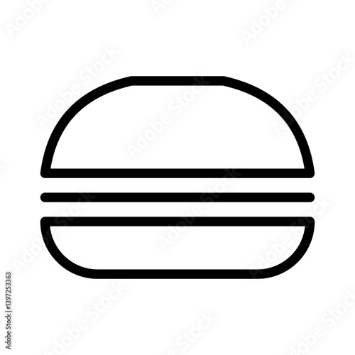 hamburger stroke icon, flat icon for apps and websites

