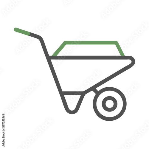 Wheelbarrow Icon Vector