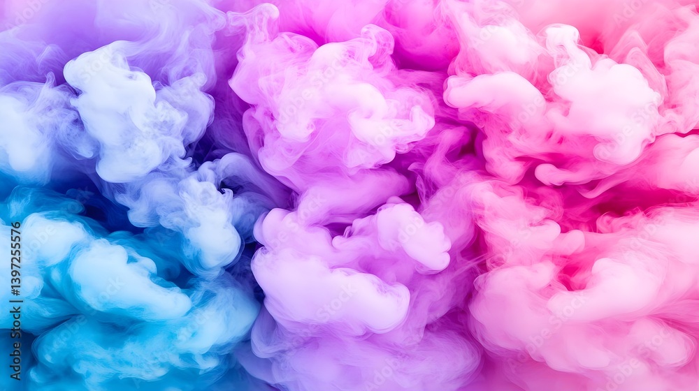 Fototapeta premium Colorful Abstract Swirls of Smoke and Ink in Water Background